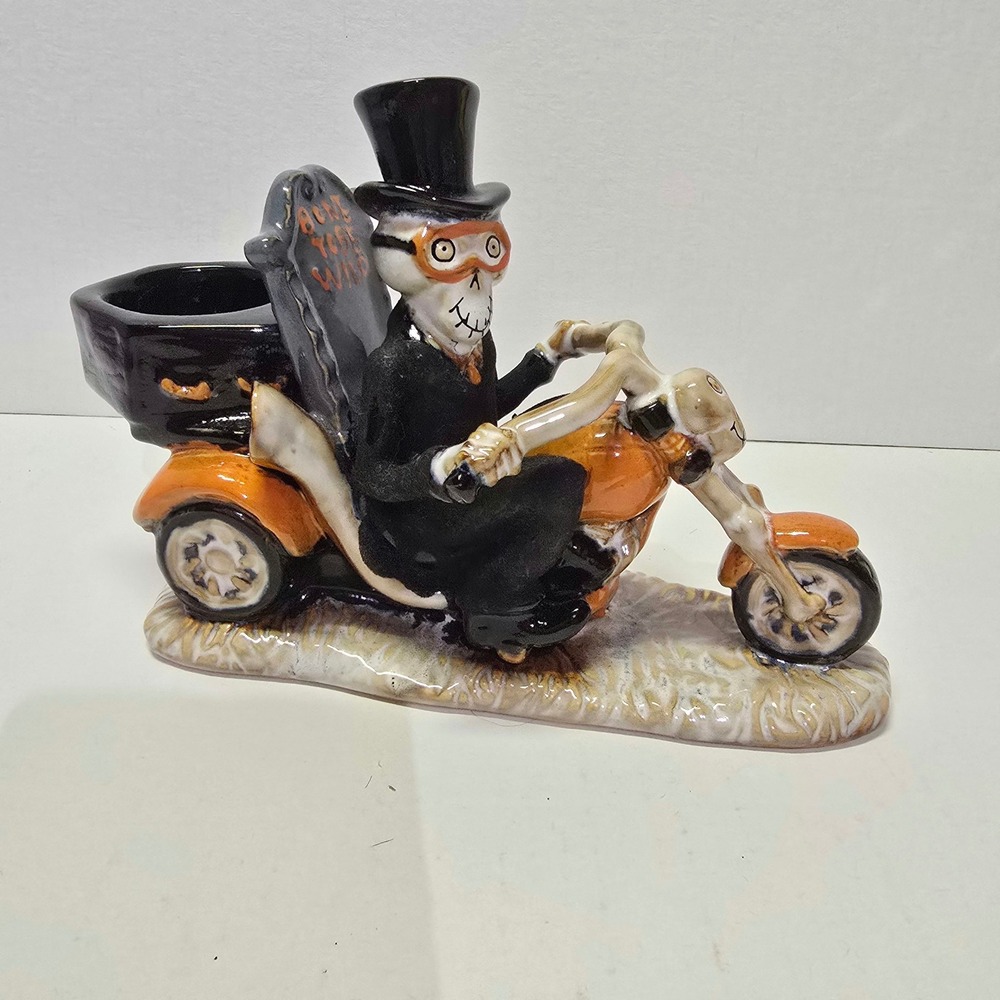 Yankee Candle Boney Bunch Boney Motorcycle Halloween Tea Light Holder 1293470